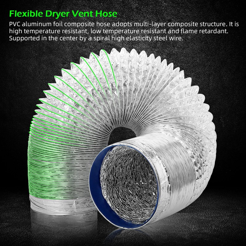 WDERAIR 4-Inch Aluminum Flexible Dryer Vent Hose Duct, 10FT HVAC
