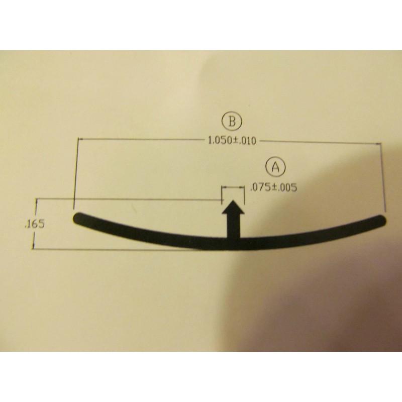 PHC LPC 4" Sample IVORY Rigid Plastic 1" Ceiling Sidewall