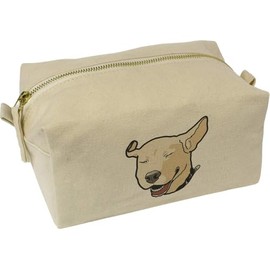 'Labrador Dog' Canvas Wash Bag/Makeup Case (CS00039825)