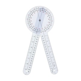 Goniometer 12 inch 360° Clear Protractor Physical Therapy, for Medical Range of Motion Measurement Angle Ruler and Protractors Bulk for Classroom