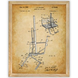 Ski Lift Chair - 11x14 Framed Patent Print - Makes a Great Ski Lodges and Mountain Cabins Decor
