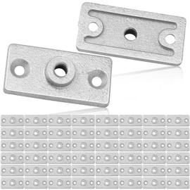 Gisafai 48 Pcs Ceiling Flange Hangers for 3/8 in Ceiling Flange Hanger Plate Threaded (Pipe) for DIY Plumbing and Industrial Decor, Threaded Rod, Galvanized Iron, Wall Mounting
