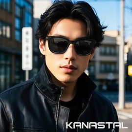 [KANASTAL] サングラス メンズ 偏光 レディース UV400 紫外線カット 超軽量 TR90 スポーツ 釣り 野球 登山 テニス 運転 おしゃれ へんこう さんぐらす (ブラック)