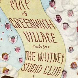 Antiguos Maps - Bird's Eye View Map of Greenwich Village Circa 1920 - Measures 24 in x 36 in (610 mm x 915 mm)