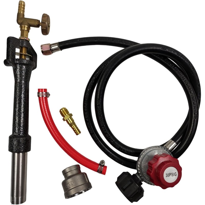 LSMIITTH Propane Forge Burner with Regulator, Knife Making Gas Forge