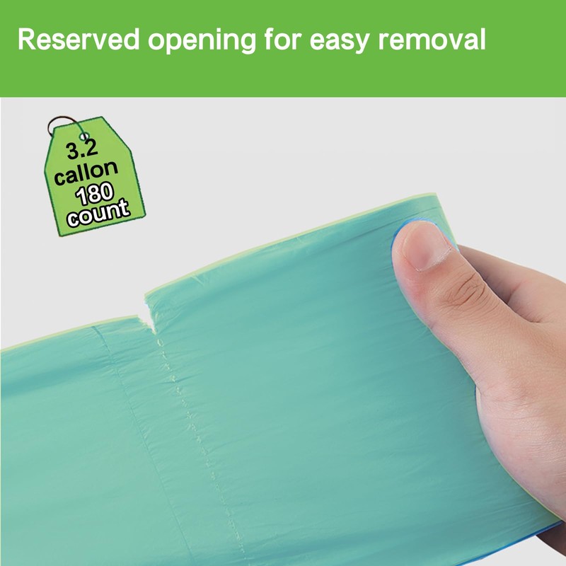 180 Count Compostable Liner Bags 3.2 Gallon Compostable Waste Bags