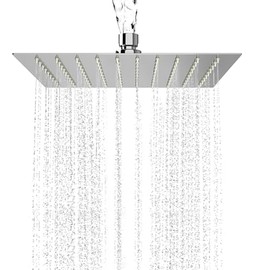 Fatspas 12 Inch Rain Shower Head, Polished Chrome