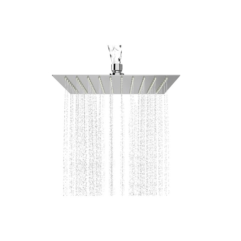 Fatspas 12 Inch Rain Shower Head, Polished Chrome