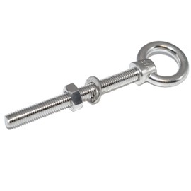 Eye Bolt M8X100 Stainless Steel A4 Pack of 2 - Ring Bolts with Metric Thread, Washer and Nut - Eye Bolt/Eye Bolt - NIRO, Nirosta, AISI 316