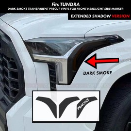 Deliciousticker For 2022-2025 Toyota TUNDRA Headlight SMOKE Side Marker Tint Decals Vinyl V2