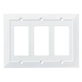 Franklin Brass W35250-PW-C Classic Architecture Triple Decorator Wall Plate/Switch Plate/Cover, White