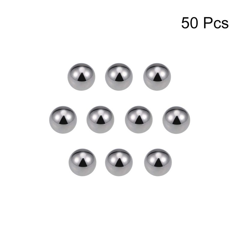 sourcing map Pack of 50 Bearing Balls, Carbon Steel, Precision