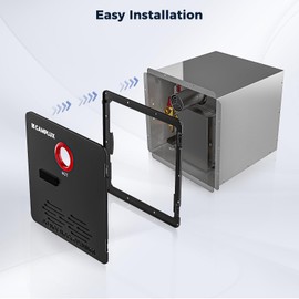 CAMPLUX RV Water Heater Door 15 x 15 Inches, RV Water Heater Access Door for 4/6 Gallons RV Tank Water Heater, Black