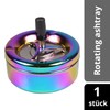 kogu Rotating Ashtray in Rainbow Design, Colourful Shiny, 11 cm