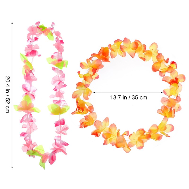 LIOOBO Hawaiian Lei Hawaii Leis 36 Hula Leis Hawaiian Ornament