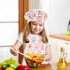 CRJHNS Kids Apron and Chef Hat Set, Adjustable Cotton Child