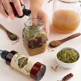 Nat Habit Ready-To-Apply Henna Paste & Rosemary Methi Jal-The Perfect Choice For Conditioning With Rich Dark Brown Color And Hair Growth Boost,1 Count