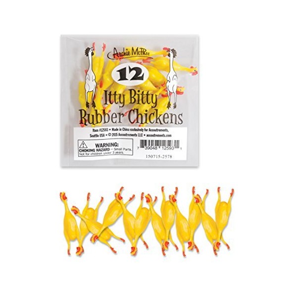 Archie McPhee Itty Bitty Rubber Chickens by Archie McPhee
