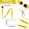 20 Pieces Yellow Contractor Lanyards with 20 ID Card Holders