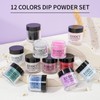 Eodci Nail Dip Powder Set, 12 Colors All Seasons Nude