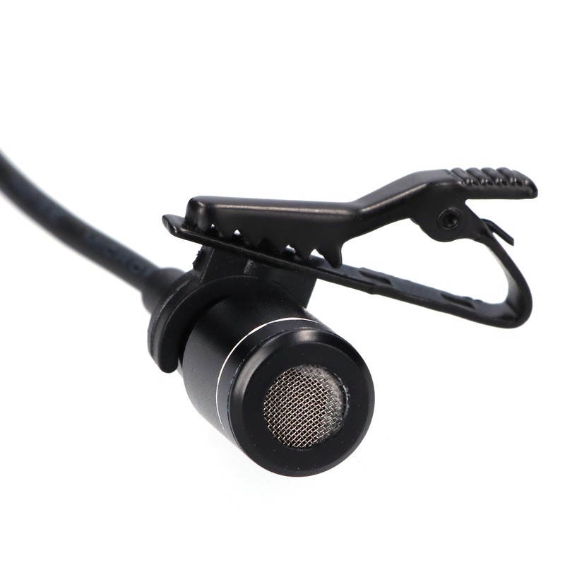 236in Wired Lavalier Microphone Clip On Lapel Condenser Mic for