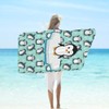 Penguin Beach Towel, Quick Drying Bath Towel, Ultra Absorbent, Super