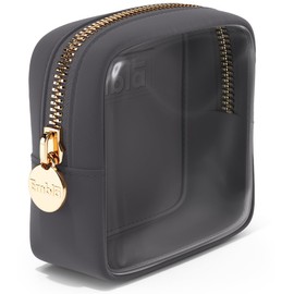 Embla Clear Cosmetic Bag Makeup Case, Clear Zipper Make Up Pouch and Toiletry Travel Tote, Cute Skincare Pouches for Women Girls, Preppy Purse Cosmetic Organizer, Mini Makeup Bags, Grey