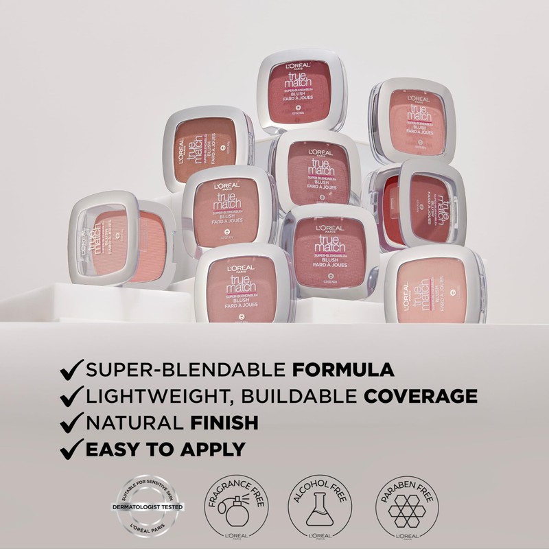 L'Oreal Paris True Match Super-Blendable Powder Blush, Baby Blossom C1-2,