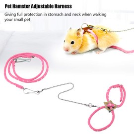 Adjustable Small Pet Harness Leash, Hamster Harness Leash, with Bell Ultra, Hamster Training Leash, Hamster Anti-Lost Racer Leash, Lizards, Turtles