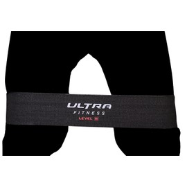 ULTRA FITNESS Hip Circle Glute Resistance BOOTY Band Premium Elastic Fabric LATEX FREE Pilates (Black L3 = Advance, L/XL)