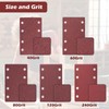 80 x 133 mm Sanding Sheet Set, 25 Pieces Sandpaper