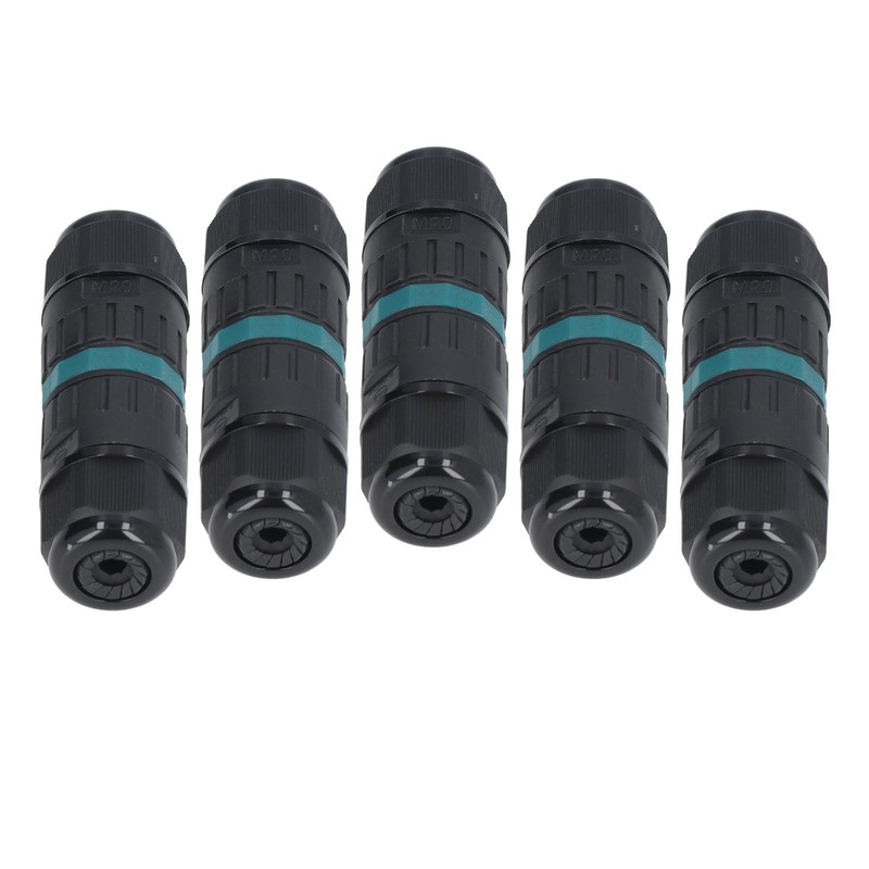 5Pcs Waterproof Connector M20 3pin 9-12mm Quick Connection Accessory for