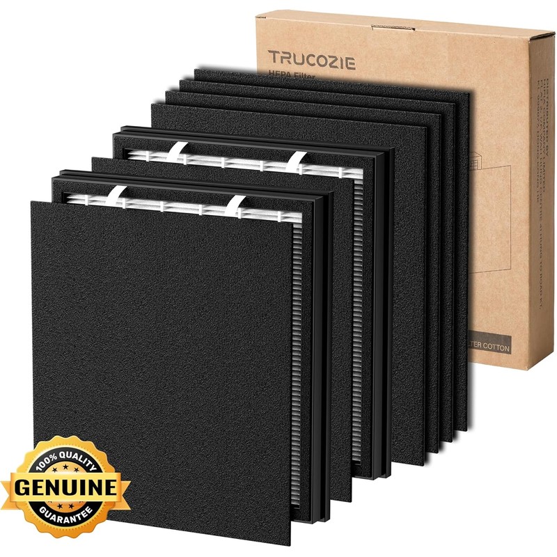 Trucozie T554 Air Purifier Replacement Filter and 4 Washable Pre-Filters