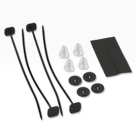 AJP Distributors Universal DIY Electric Radiator Fan Cooling Oil Cooler Engine Transmission Coolant Mount Nylon Plastic Zip Tie Straps Clips Pads Tabs Springs Adhesive Foam Pads Complete Mounting Kit