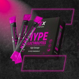 NEX NUTRITION NEX Hype Elektrolytes - Hochdosierte Elektrolyt-Sticks nach schwei?treibender Aktivit?t - nach dem Sport, Fitnesstraining oder Festival | Elektrolyte ohne Zucker | Natrium, Kalium & Magnesium, 1er Set