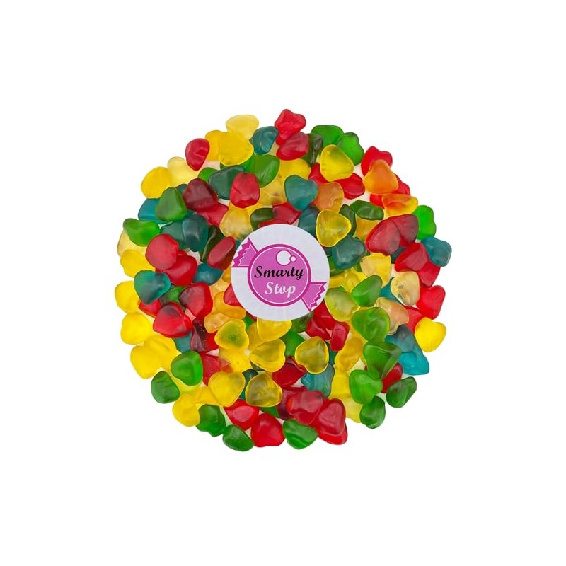 Smarty Stop Rainbow Love Gummy Heart shapped Candy (1 Pound