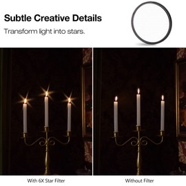 Walking Way Sparkle Star Filter - 82MM Variable Twinkle Effect - Cross-screen & Slim Sparkling Effect