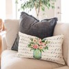 AACORS Spring Lumbar Pillow Cover 12X20 Flower Vase Decorations Farmhouse