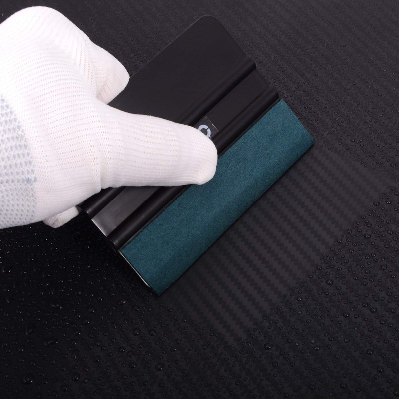 FOSHIO Vinyl Wrap Squeegee 4 Inch with Micro Fiber Suede