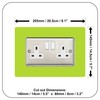 5X Double Socket Surround, Acrylic Back Panel or Plate, Protect
