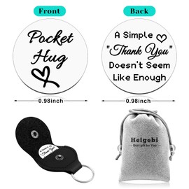 Heigebi Employee Appreciation Gifts Pocket Hug Token Thank You Gifts for Women Men Friend Appreciation Keychain for Mom Dad Couples Teacher Coworkers Nurse Bosses Friends Christmas Birthday Present