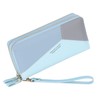 Ladies Large Capacity PU Leather Wallet Elegant Double Layer Stitched,