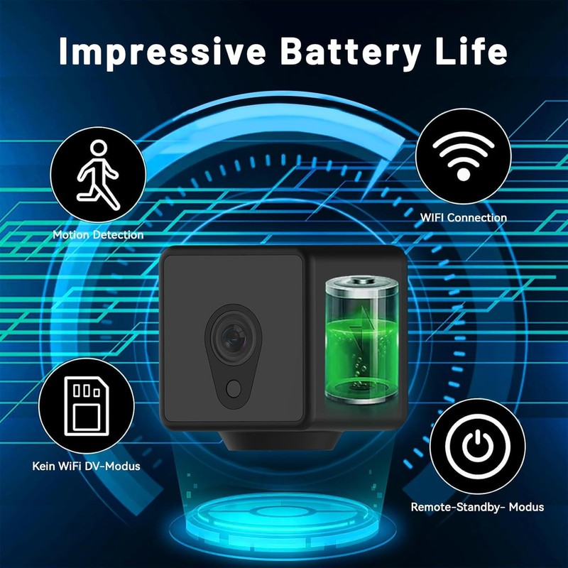 EKJANEPE Mini Camera 4K HD WiFi Camera Surveillance for Indoor