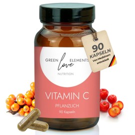 Greenlove Elements Natrliches Vitamin C aus Camu Camu, Acerola, Sanddorn & Hagebutte - Hochdosiert und in Deutschland hergestellt