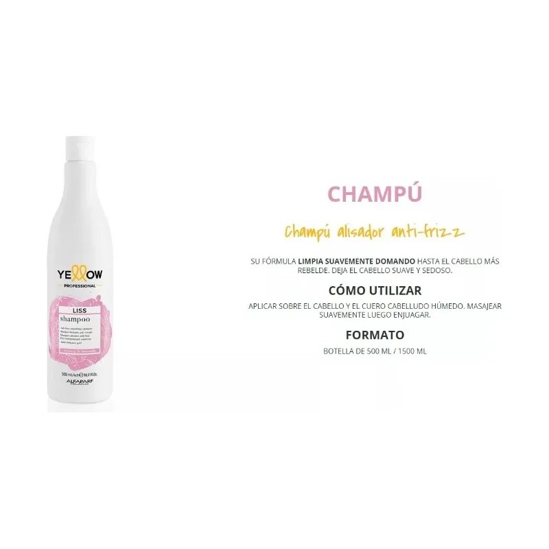 Kit Shampoo + Acondicionador Yellow Liss 500 Ml