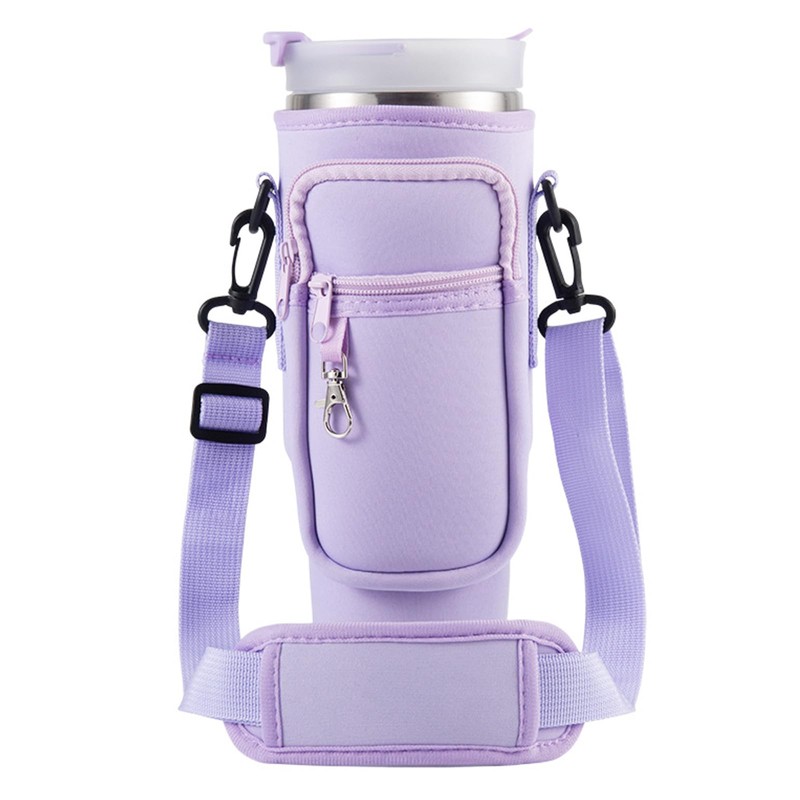 MLPKOI Water Bottle Carrier Bag With 40 Oz Adjustable Shoulder