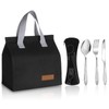 FANTESI Insulated Lunch Bag with 3 Cutlery Set Heat Cold