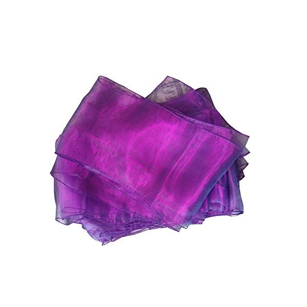 Organza Chair Sashes Wider Fuller Cover Party Decoration (Purple, 10Pcs)