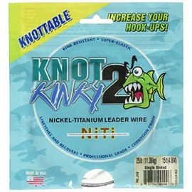 Aquateko NT01815 Knot 2 Kinky Wire, Black, 65 lb 15'