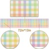 Pudodo Easter Buffalo Plaid Check Table Runner Spring Holiday Farmhouse